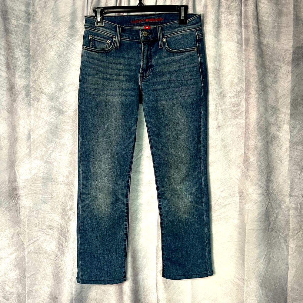 Lucky Brand Denim Sweet Mid-Rise Straight Ankle Jeans - size 2